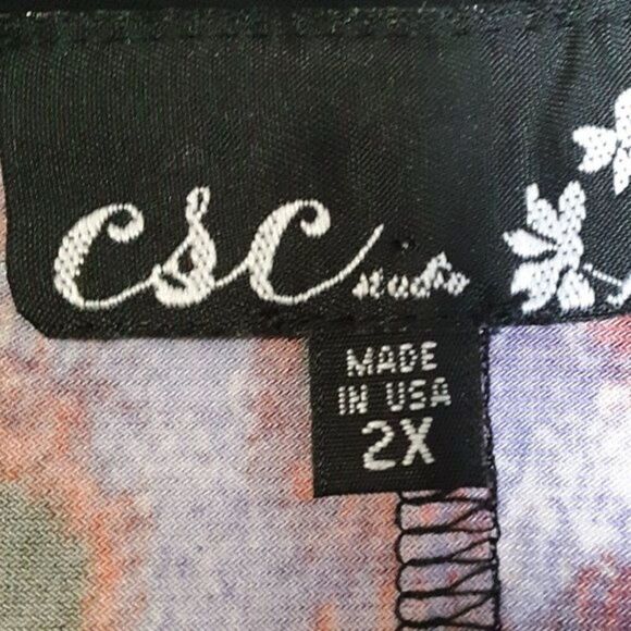 CSC Studio Women's Multicolor Blouse Top size 2X - Picture 6 of 12